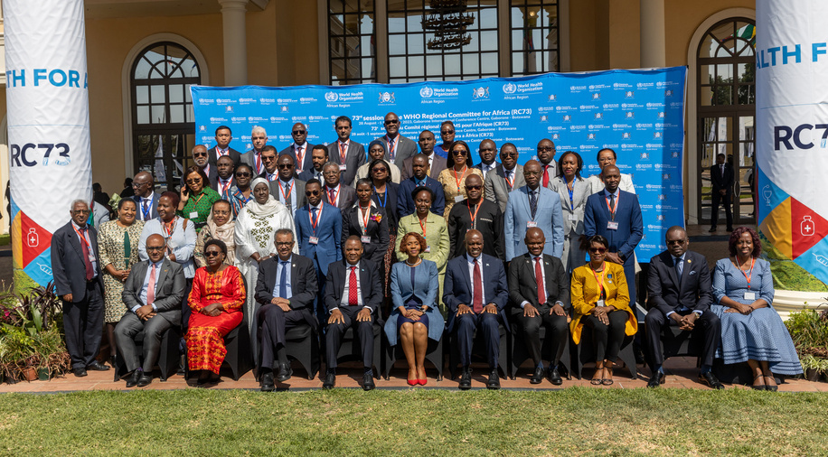 <p>The Seventy-three Session of the WHO Regional Committee for Africa was held in a hybrid format from 28 August to 1st September 2023 under Special procedures for the conduct of the hybrid session of the Regional Committee for Africa.</p><p> </p>
<p>The Seventy-three Session of the WHO Regional Committee for Africa was held in a hybrid format from 28 August to 1st September 2023 under Special procedures for the conduct of the hybrid session of the Regional Committee for Africa.</p>