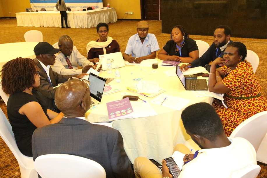 <p>Group working session during the piloting phase of WHO Global Guidance Framework for Responsible Use of Life Sciences in Africa, to mitigate biorisks & governance of dual-use research.</p>