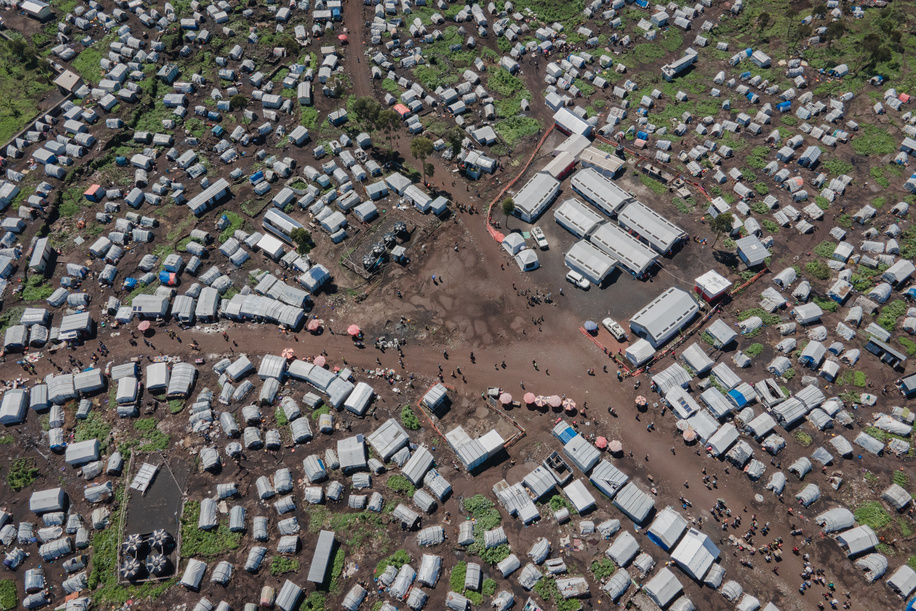 General view of the Bulengo IDP camp, eastern Democratic Republic of Congo on November 8, 2023.

As a result of the war that broke out in the east of the Democratic Republic of Congo, many people were forced to flee their homes for safe havens. More than 2.4 million people have moved to the east of the country, and more than 34,000 cases of cholera have been recorded in North Kivu since January of this year. WHO and partners are helping to improve sanitation and are providing emergency health services for camp residents, but the needs in the area are enormous and more support is needed.