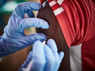 A vaccination team works in Kabasha, Beni Territory, 2 suspected Ebola cases were reported in the town the day before. <br><br>North Kivu is the epicentre of Congo's 10th Ebola epidemic, an outbreak declared a global health emergency by the World Health Organization.